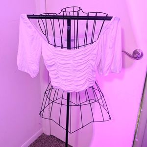 Off shoulder halter